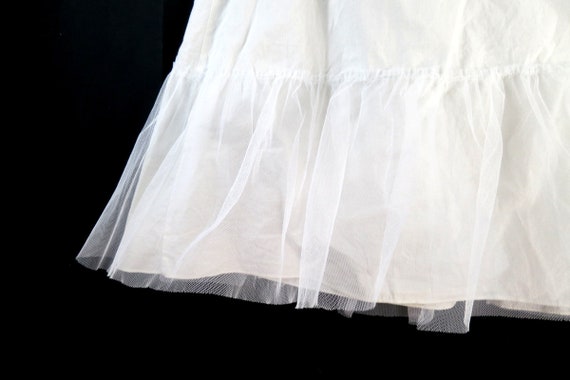 White Petticoat Vintage Tulle Skirt Cotton Slip S… - image 4