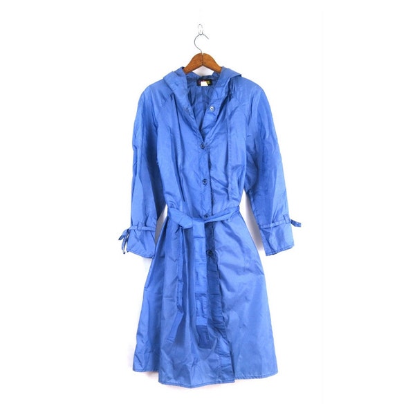 Totes Raincoat | 1980s Long Overcoat Parka Jacket | Vintage Spring Trench Coat / Women's 10