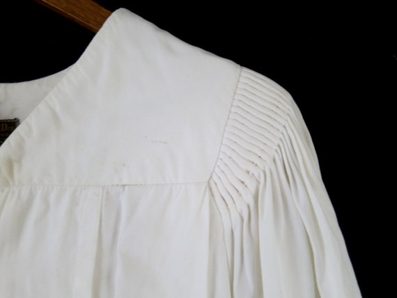 Vintage Choir Robe White Distressed Cotton CE War… - image 9