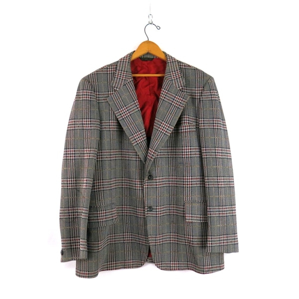 Vintage 1970s Blazer | Retro Men's Suit Coat Sport Jacket / Large / maq