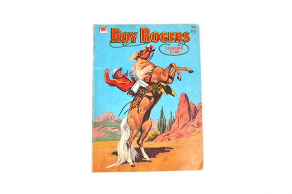 Roy Rogers 1940s Vintage Coloring Book Whitman Color Book - Etsy