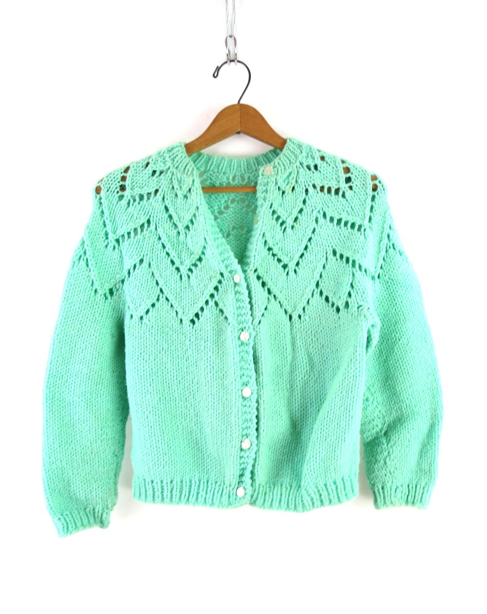 1960s Cardigan Sweater Vintage Button 