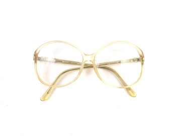 Lunettes de vue vintage des années 70, montures en plastique transparent, montures de lunettes des années 70, lunettes de soleil