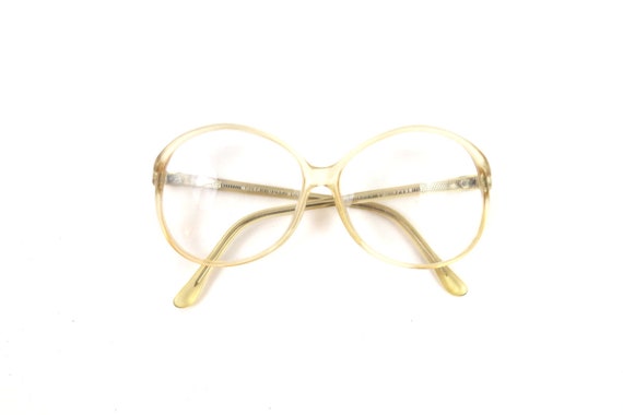 Vintage 70s Eye Glasses Clear Plastic Frames Eyeg… - image 1