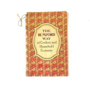 Vintage The Rumford Way of Kochen und Haushalt Ökonomie Rezepte .. Rumford Backpulver Kochbuch Broschüre von 1952 1st ed
