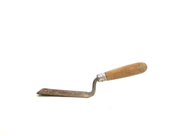Vintage Brick Layers Trowel With wood Handle Cement Mason Tool