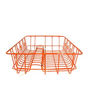 Orange dish drying rack hotsell