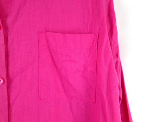 Bright Pink Shirt Dress | Long Minimal Dress | Vi… - image 4