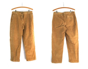 Pantalon en velours côtelé marron beige Preppy LL Bean pantalon préféré avec poches vintage pantalon décontracté femme taille 6