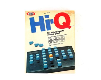 1970s Vintage Hi-Q Puzzle Game Solitaire Travel Peg Game / Complete