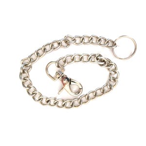 Cadena de motociclista para hombre, cadena de acero inoxidable de 18 pulgadas de largo con llavero, compatible con billetera plegable de tres pliegues