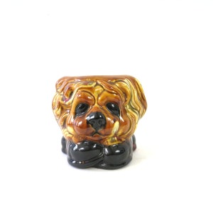 Cerammic LION planter | vintage flower pot | 1970s RETRO Pottery