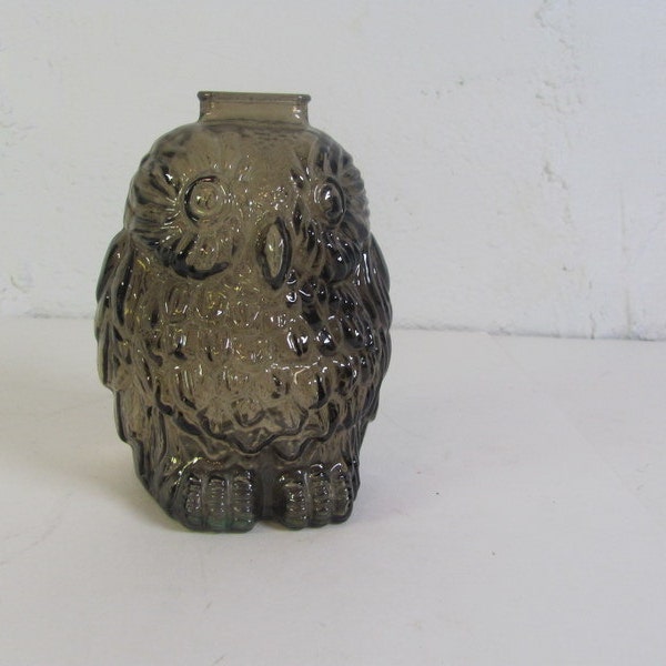 vintage glass wise old OWL bank