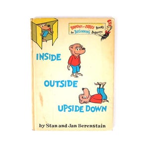 1968 Inside Outside Upside Down von Stan und Jan Berenstain Vintage Buch 1960er Jahre Hardcover Hell und Früh Bücher für Anfänger Kinderbuch