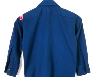 希少　ビンテージ　 ボーイスカウトアメリカ 1970年代　技能賞 ヴィンテージボーイスカウト制服シャツ：1970年代公式ブルーボタン