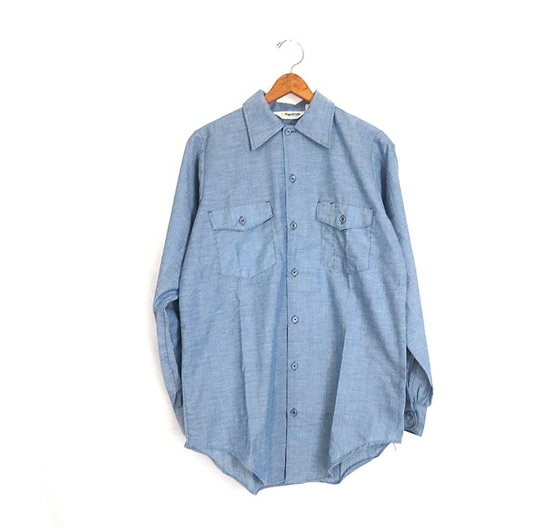 Vintage Blue Work Shirt - Etsy