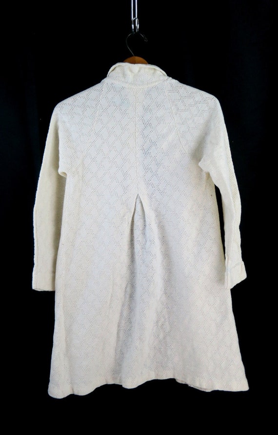 1960's Vintage Pointy Collar Shirt Jacket Crochet Kni… - Gem