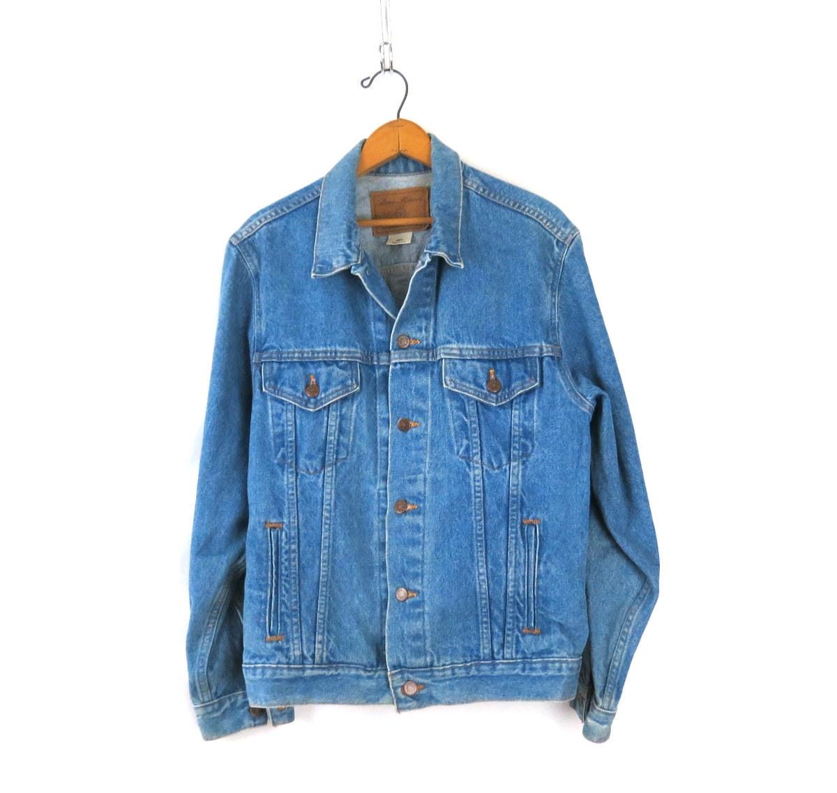 Vintage 90s Denim Trucker Jacket - Men's Small - Etsy