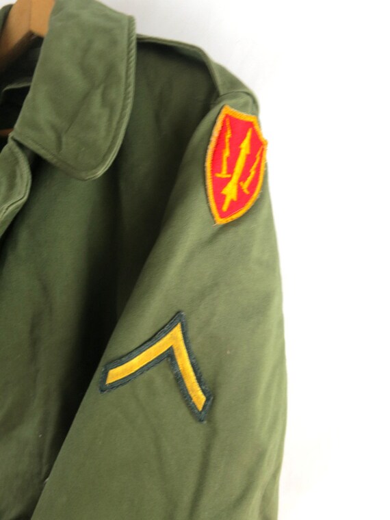 Green Army Trench Coat Military Issue Overcoat wi… - image 8
