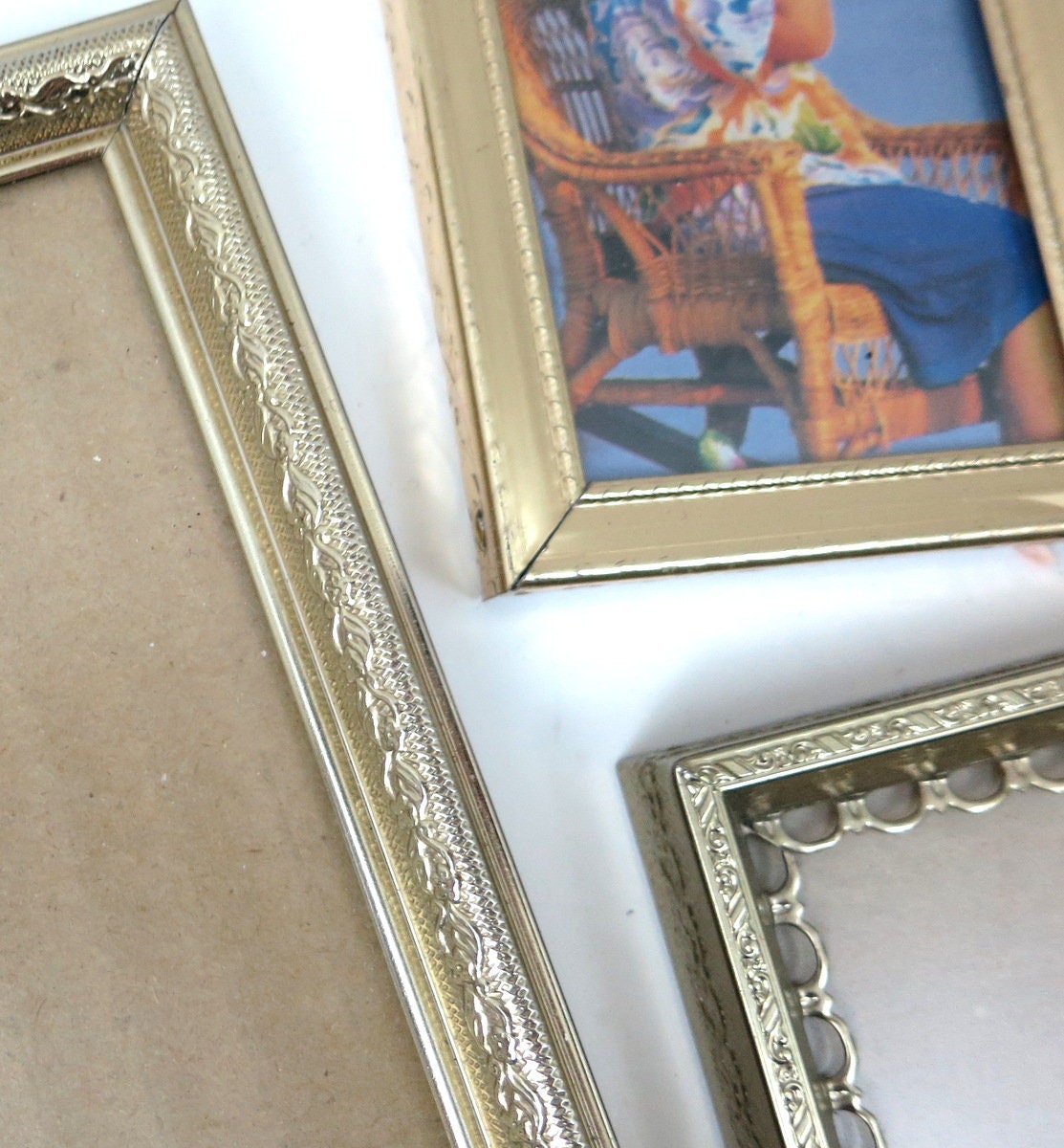 Vintage Gold Metal Picture Frames Retro Frames wedding family Etsy