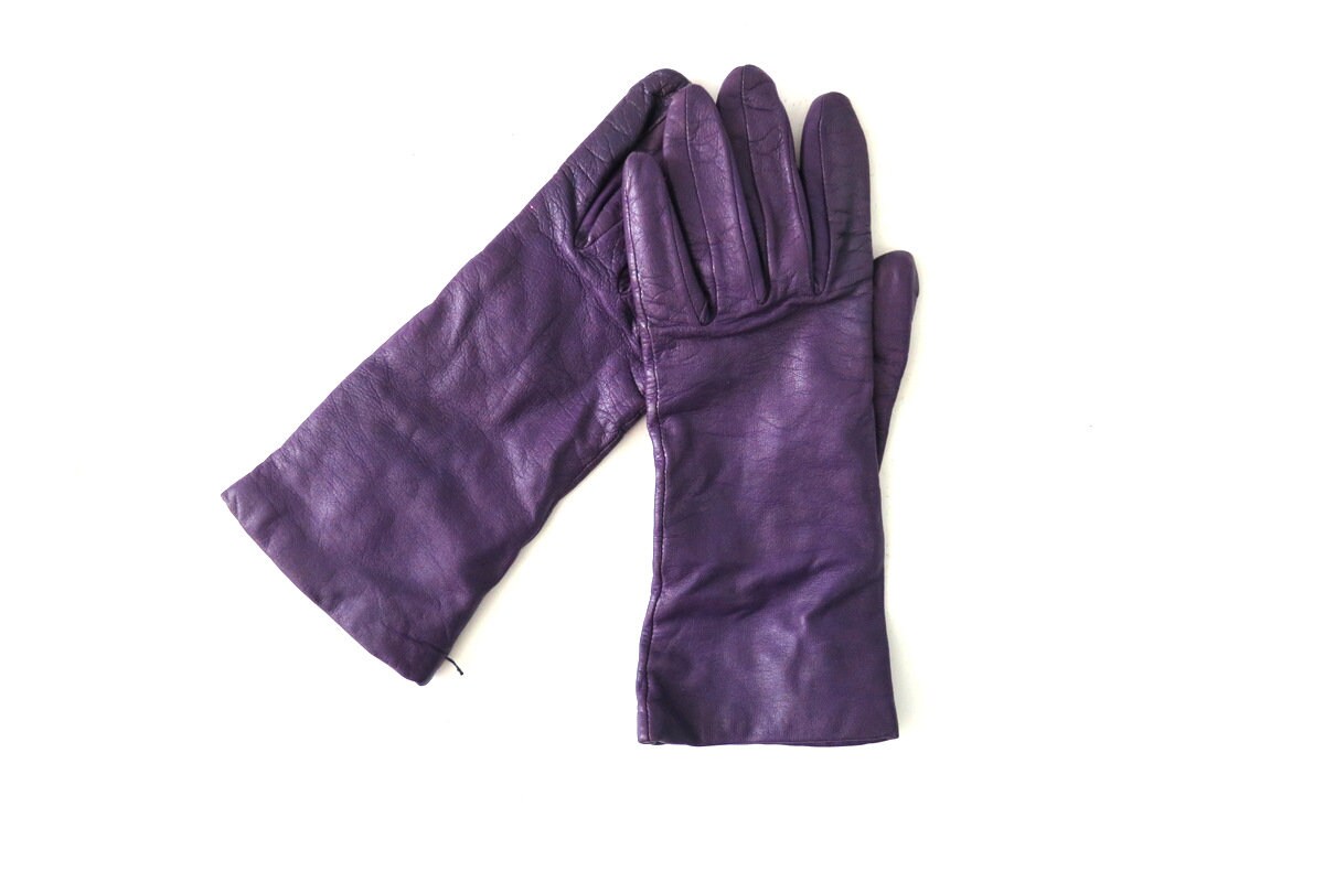 lederhandschuhe dunkel lila Accessoires Handschuhe gefütterte Handschuhe 