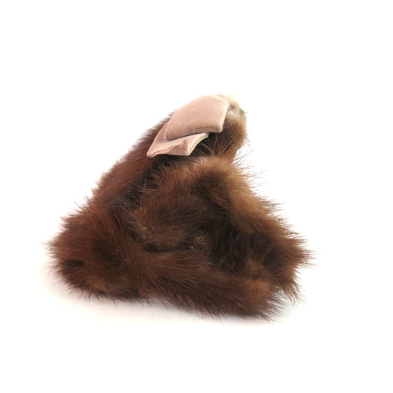 1960s Brown Fur Hat | Mid Century Fashion Hat | V… - image 4