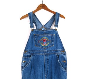 ELMO Bib Overalls | Vintage Sesame Street Bib Overalls | 1990s Novelty Bibs | Women's Size Medium