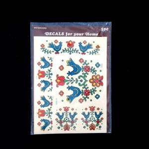 Vintage Meyercord 1975 vogelstickers halverwege de eeuw vogels decoupage collagepapier