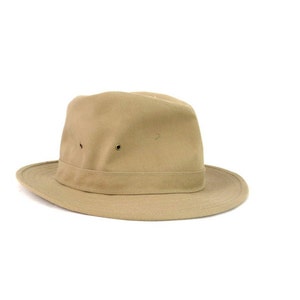 00-tals vintage Pendleton herr ökenhatt brunbeige kaki lantlig fedora safarihatt