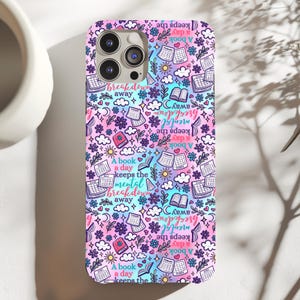 Book Lover Phone Case: Mental Health Design, Tough MagSafe iPhone Galaxy Pixel