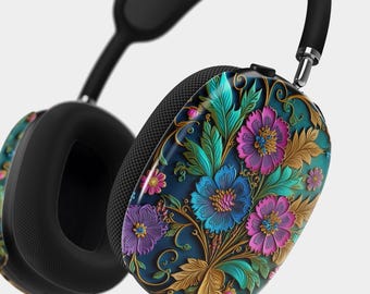 Capa para AirPods Max com estampa floral 3D: capa protetora de encaixe