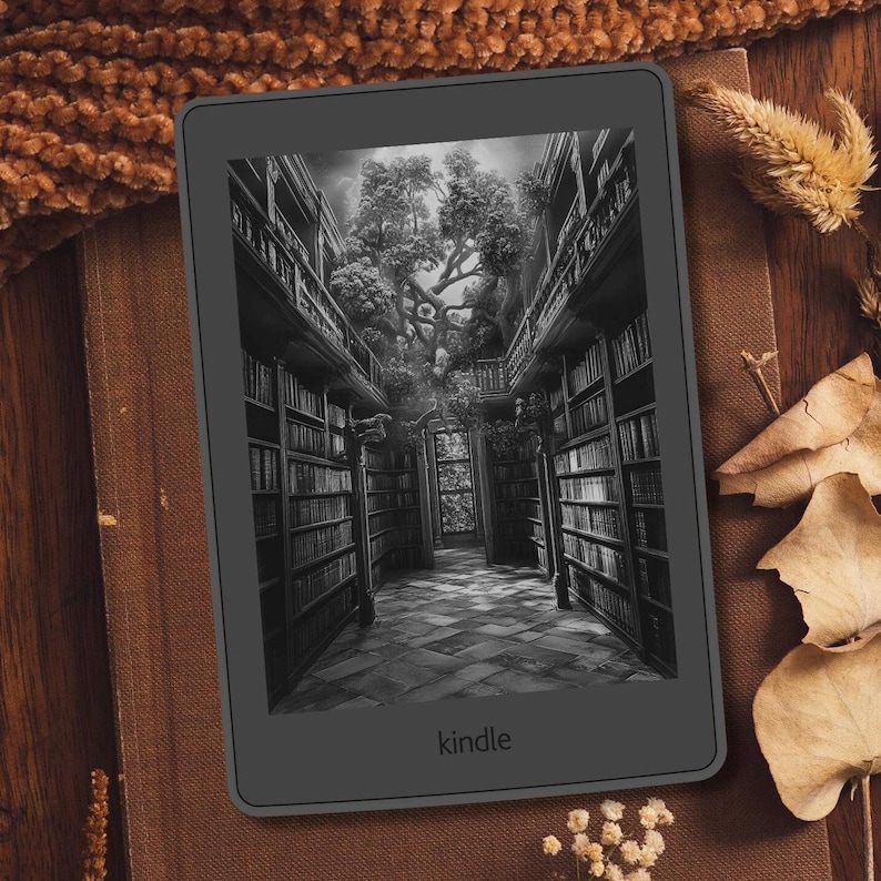 FULLSCREEN B/W & COLOR Kindle Lock Screen, Romantasy Kindle Screen