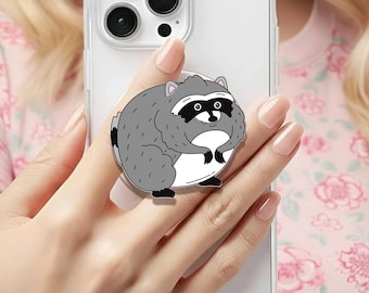 Jimothy Disabled Raccoon Holographic MagSafe grip |Kindle Decoration |Chronic Illness Phone Holder |Kobo Grips|Book Lover Gift |Gift for her