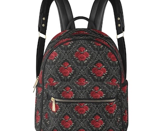 Medieval Knight Vegan Leather Backpack PU Backpack Mini  display picture 3