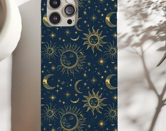 Himmlische Sonne Mond Sterne Handyhülle: Tough MagSafe iPhone Galaxy Pixel