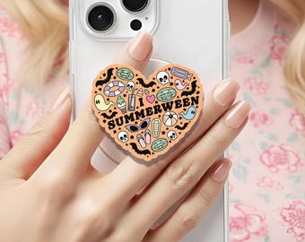 I Love Summerween Holographic MagSafe grip |Kindle Decoration |Cute Summerween Phone Holder |Kobo Grips | Book Lover Gift |Gift for her