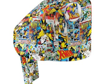 Mutant Wolverine Comic Scrub Cap| Unisex Tie Back Scrub Cap| Scrub Cap Men Women Funny| Comic Scrub Cap| Gift for Nurse Doctor| Nerdy Clinic