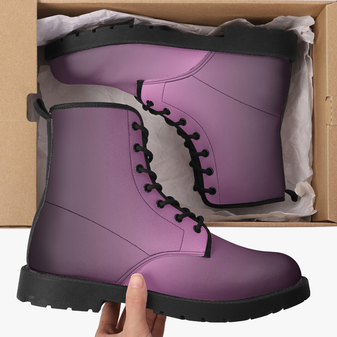 ロングブーツ IONSEOUL Leather Combat Canvas Boots Faux-leather combat boots | Gaudì