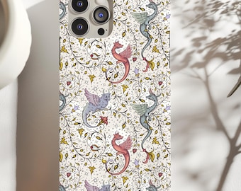 Telefoonhoesje middeleeuws drakenpatroon: stoere MagSafe iPhone Galaxy Pixel