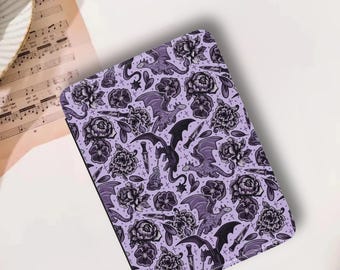 Bookish Dragons Kindle Case: Leather with Strap,  Paperwhite & Colorsoft