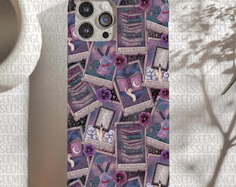 Bookish Reader Tarot Card Phone Case: Book Lover Design Tough MagSafe iPhone Galaxy Pixel