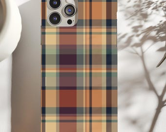 Autumn Plaid MagSafe Phone Case: Tough MagSafe iPhone Galaxy Pixel