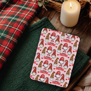 Coquette Gnome Christmas Leather Kindle Case with Hand Strap: 7&quot; Paperwhite & Colorsoft