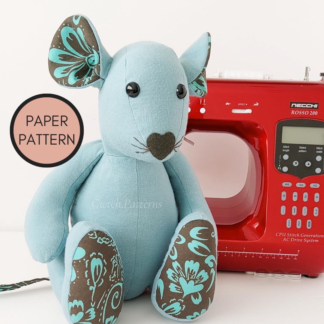 Mouse Sewing Pattern, Rat Sewing Pattern, Paper Sewing Pattern, Soft ...