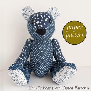 Charlie Bear Paper Sewing Pattern, Keepsake Memory Bear