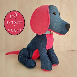 Patrón de costura para perro Darcy: Peluche de cachorro Cocker Spaniel (PDF con videotutorial)