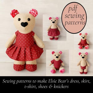Elsie Bear Girl Clothes Sewing Pattern (PDF Pattern)