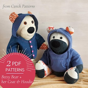 Betsy Bear Sewing Pattern with Clothes, Memory Bear (PDF Pattern)