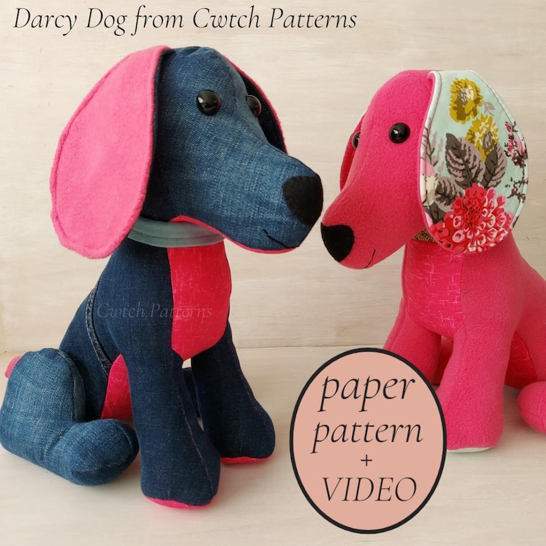Darcy Dog Sewing Pattern: Cocker Spaniel Puppy Stuffed Animal (paper ...