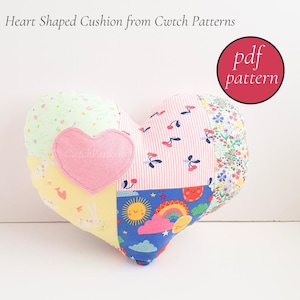 Patrón de costura para cojín en forma de corazón: Apto para principiantes (Patrón PDF)
